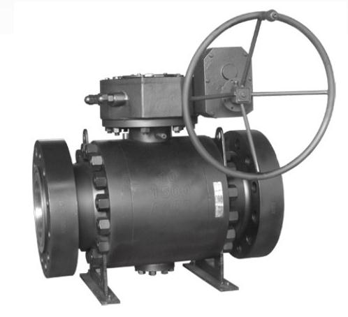 Metal seat trunnion ball valve